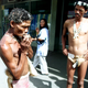 Khoisan men in South Africa.